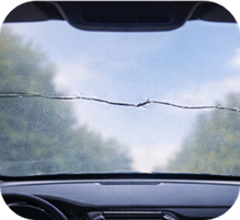 Crack across the windscreen