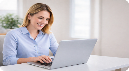 Customer filling in a quote form on a laptop