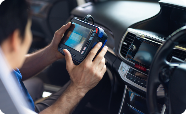 ADAS calibration device inside a vehicle